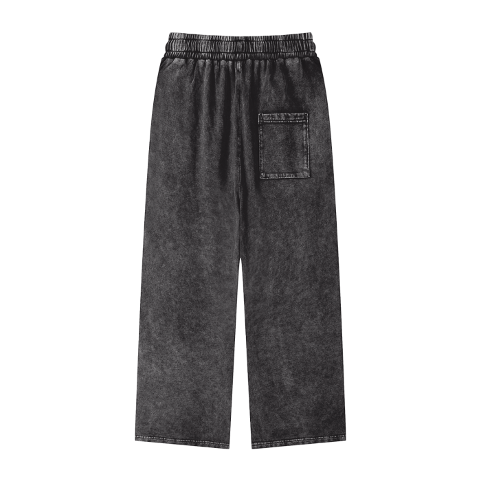LB'S - Acid Wash Straight Leg Joggers
