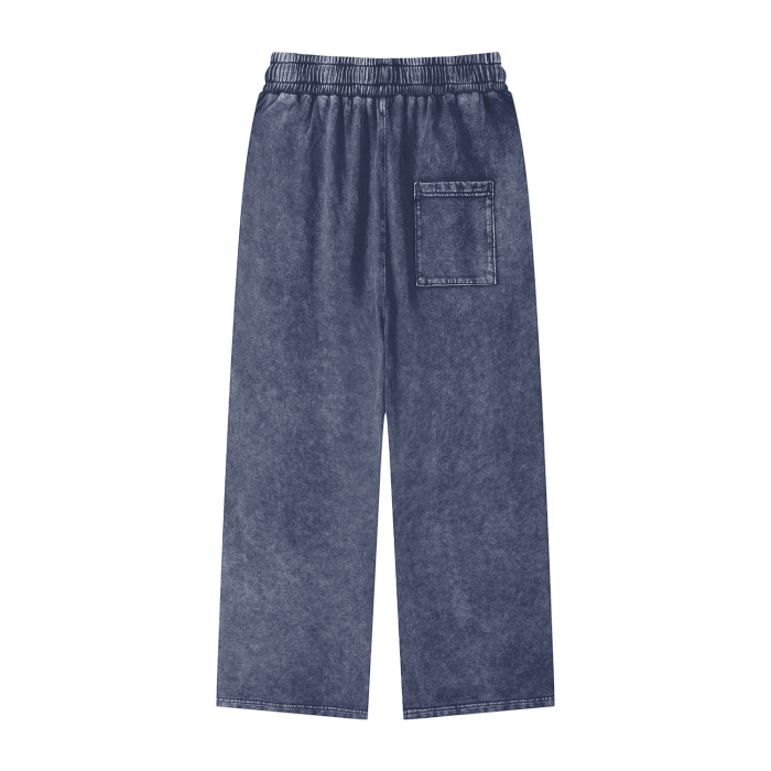 LB'S - Acid Wash Straight Leg Joggers