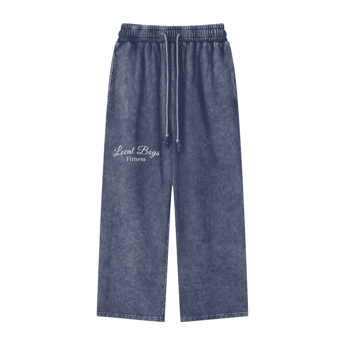LB'S - Acid Wash Straight Leg Joggers