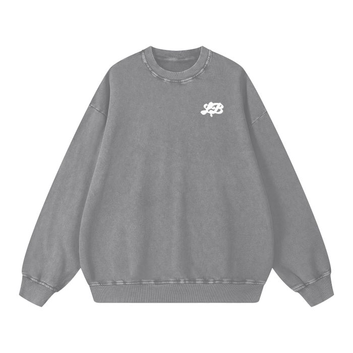LB'S - Acid Washed Oversized Sweatshirt
