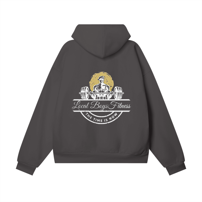 LB'S - "White Logo" Oversize Heavyweight Hoodie