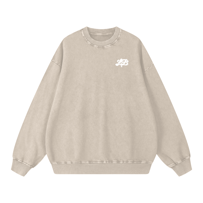 LB'S - Acid Washed Oversized Sweatshirt