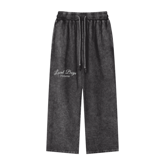 LB'S - Acid Wash Straight Leg Joggers