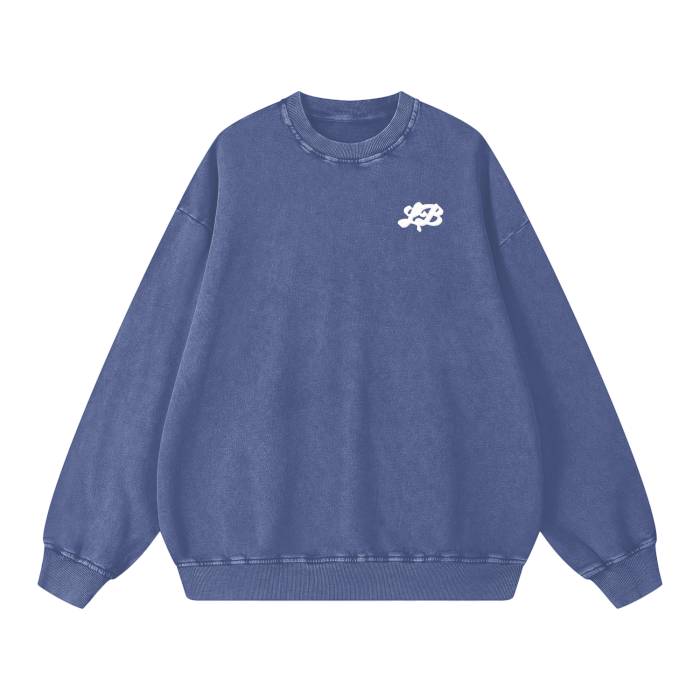 LB'S - Acid Washed Oversized Sweatshirt