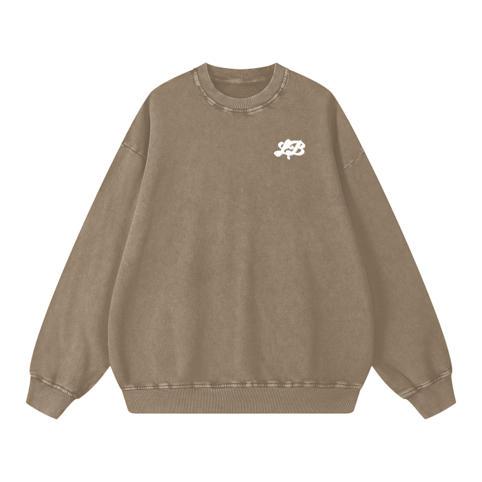 LB'S - Acid Washed Oversized Sweatshirt