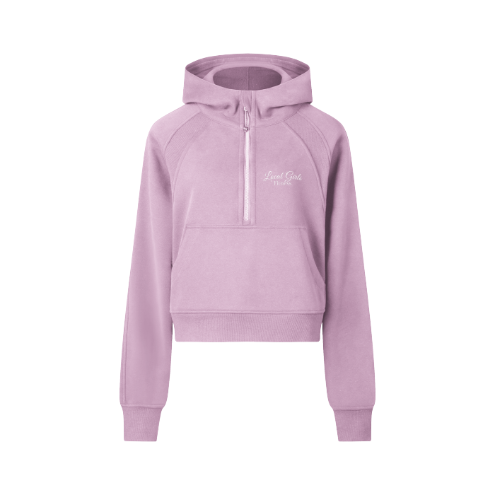Local Girl's - Cropped Half-Zip Hoodie