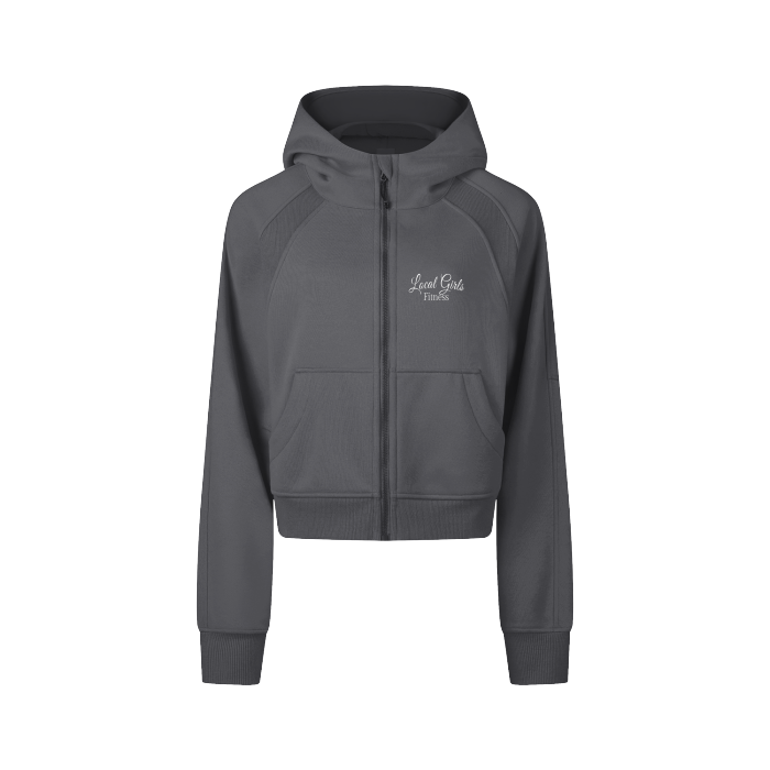 Local Girl's - Cropped Zip Through Sweatshirt