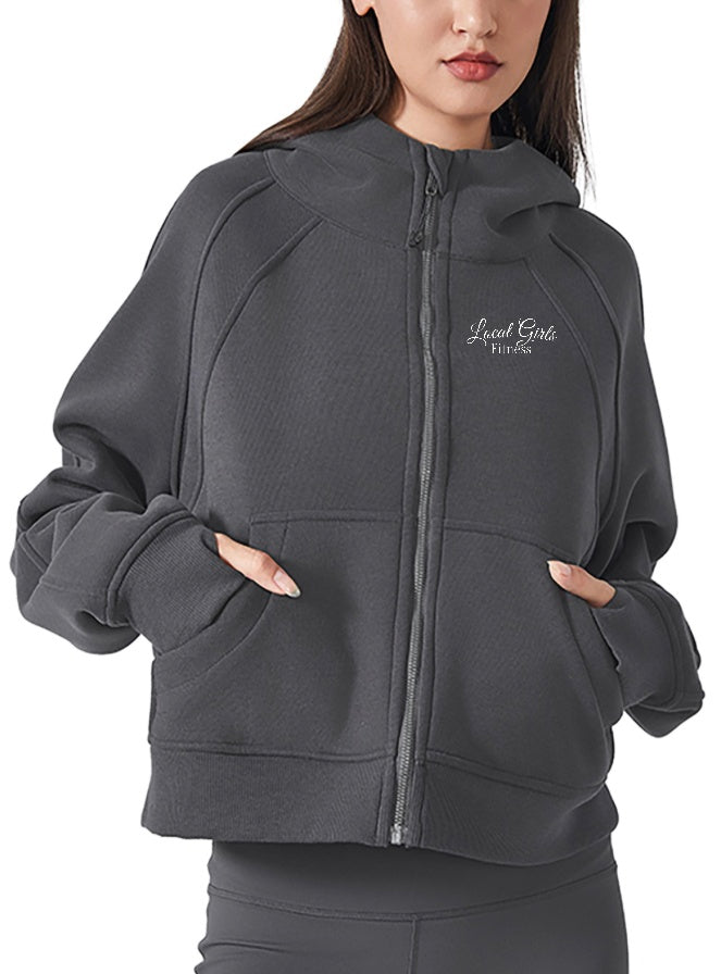 Local Girl's - Cropped Zip Through Sweatshirt