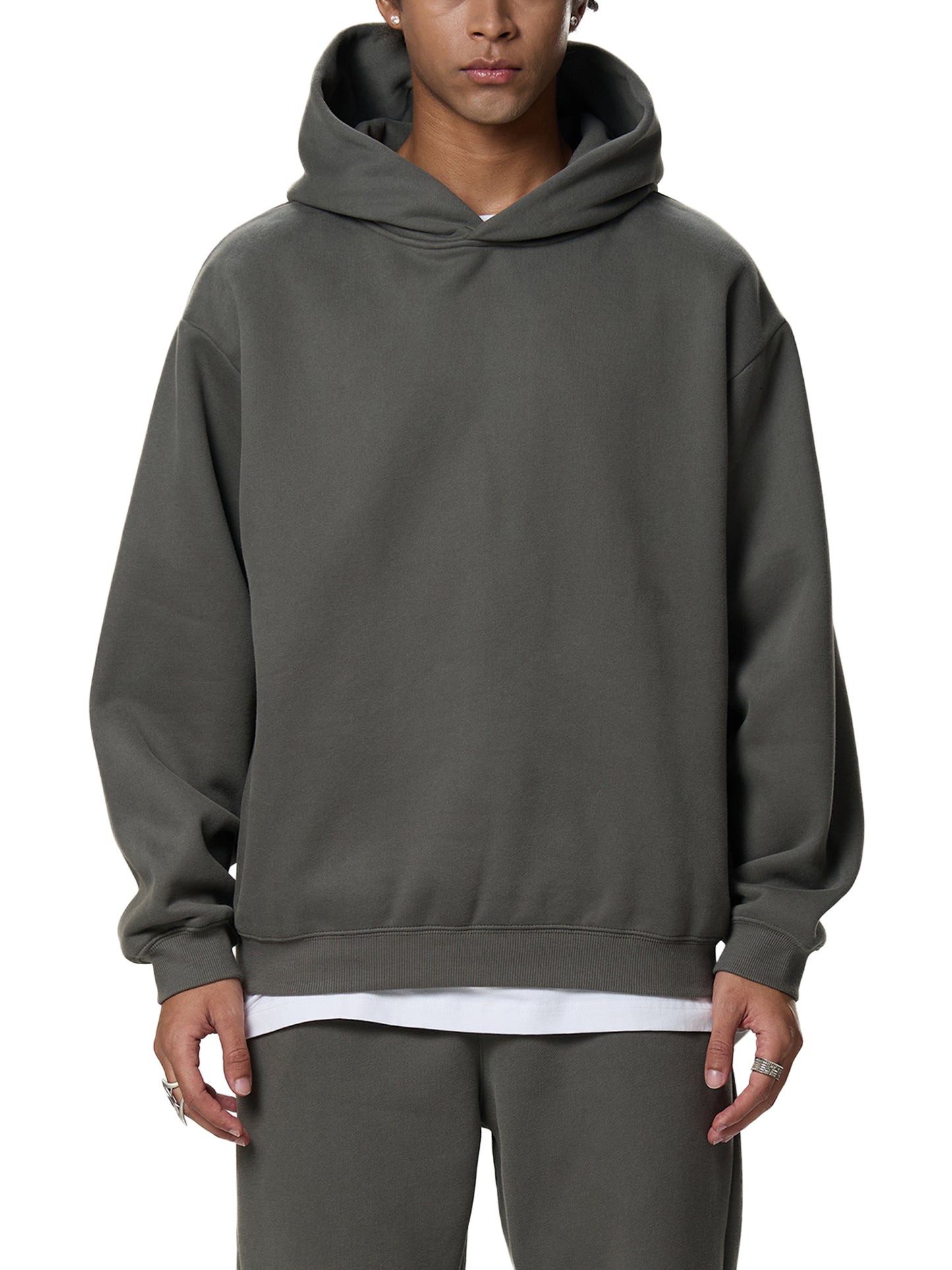 LB'S Fleeced Boxy Hoodie