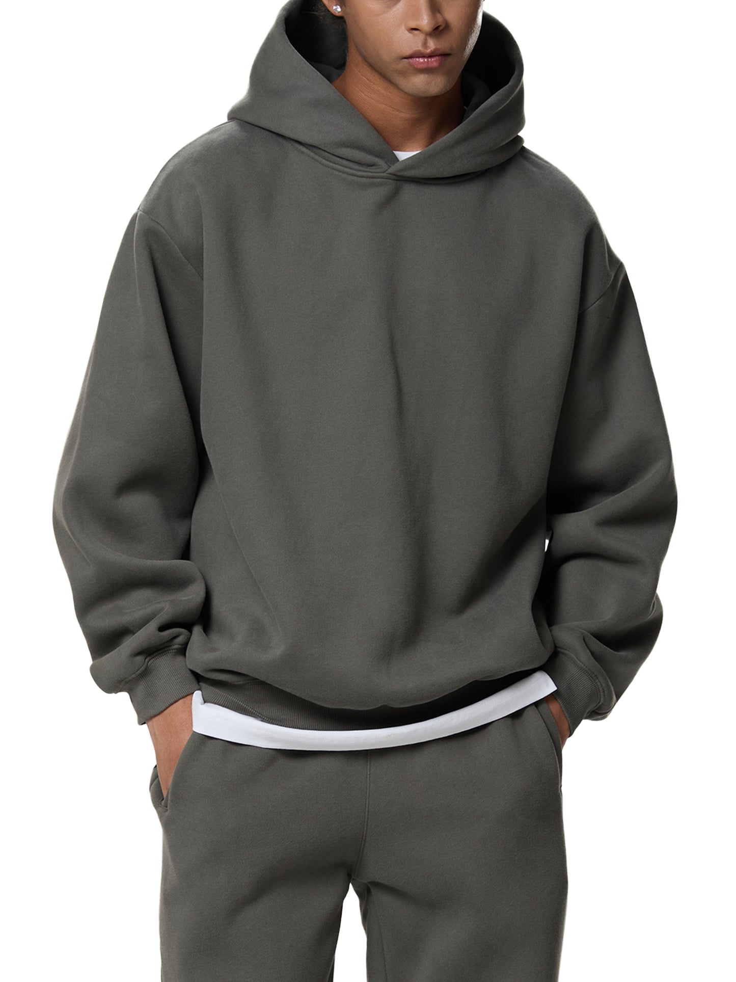 LB'S Fleeced Boxy Hoodie