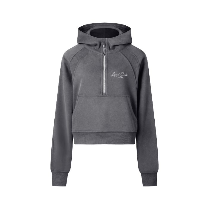 Local Girl's - Cropped Half-Zip Hoodie