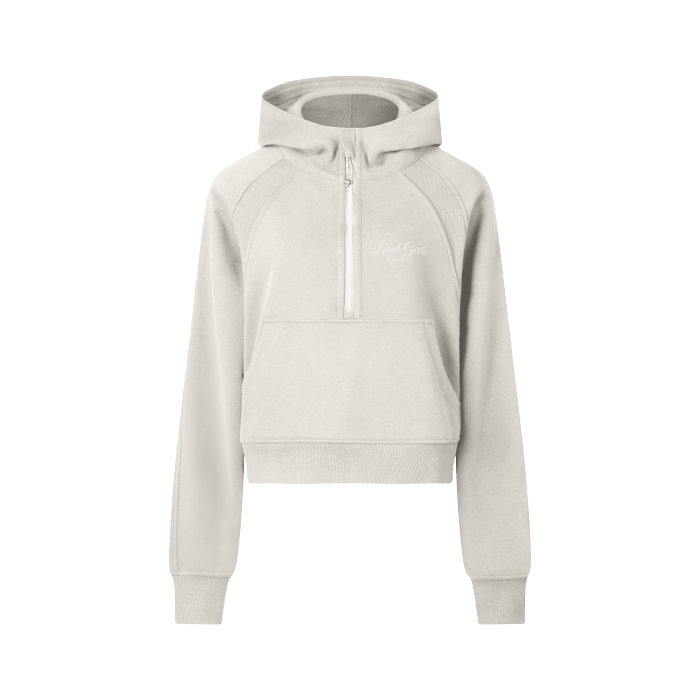 Local Girl's - Cropped Half-Zip Hoodie