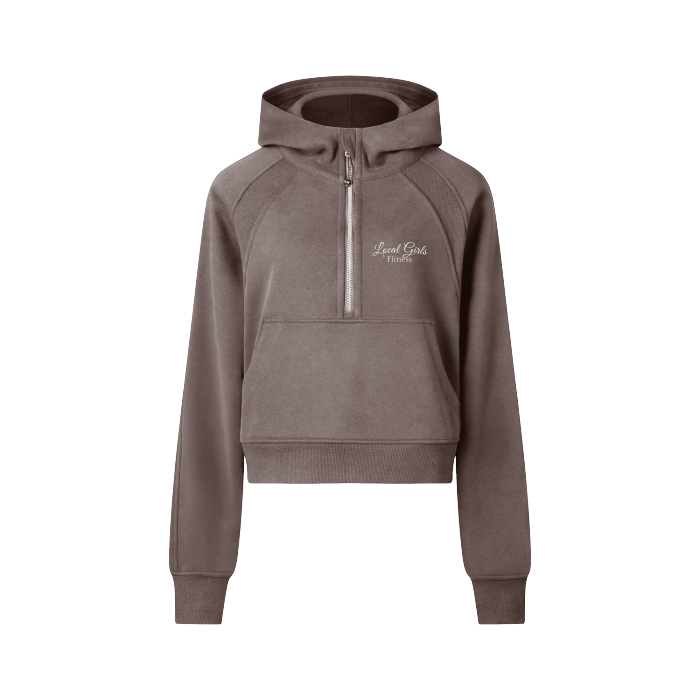 Local Girl's - Cropped Half-Zip Hoodie